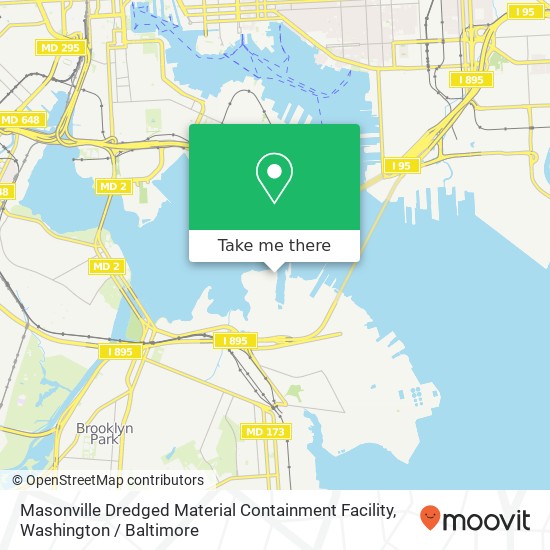 Masonville Dredged Material Containment Facility map