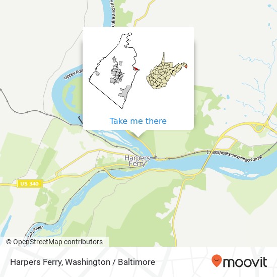 Harpers Ferry map