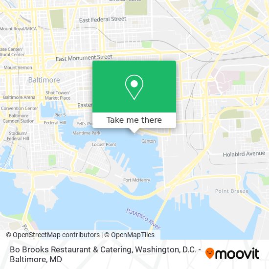 Bo Brooks Restaurant & Catering map