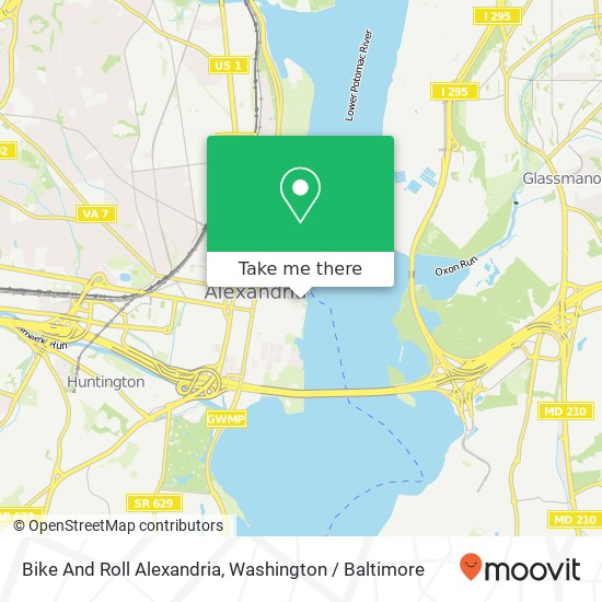 Bike And Roll Alexandria map