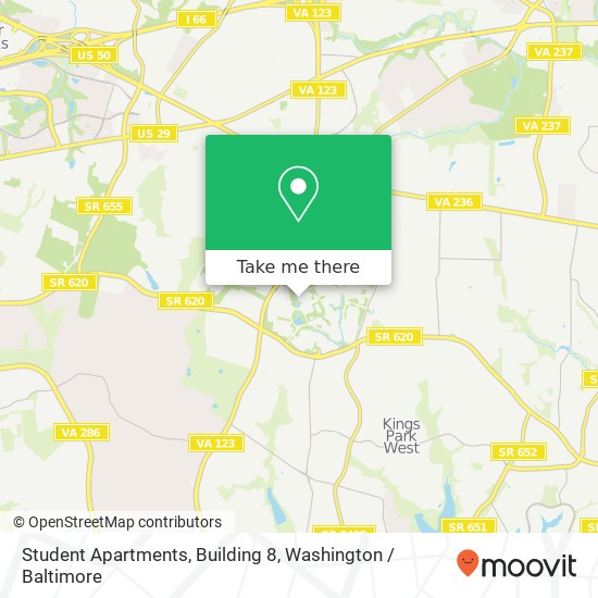 Mapa de Student Apartments, Building 8