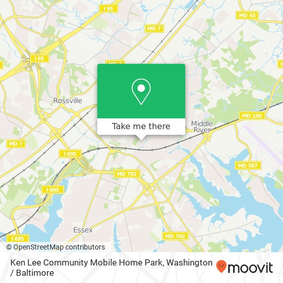 Ken Lee Community Mobile Home Park map