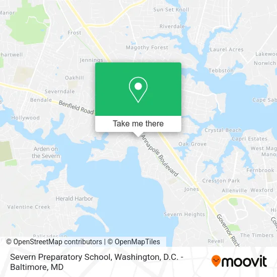 Mapa de Severn Preparatory School