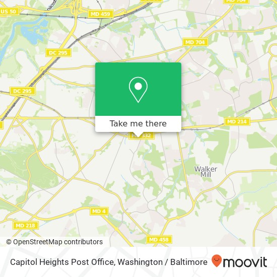 Mapa de Capitol Heights Post Office