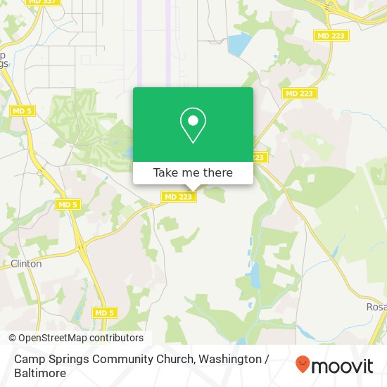 Camp Springs Community Church map