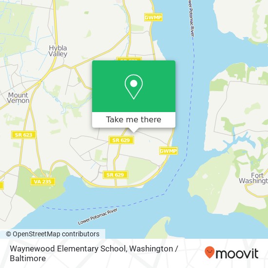 Mapa de Waynewood Elementary School