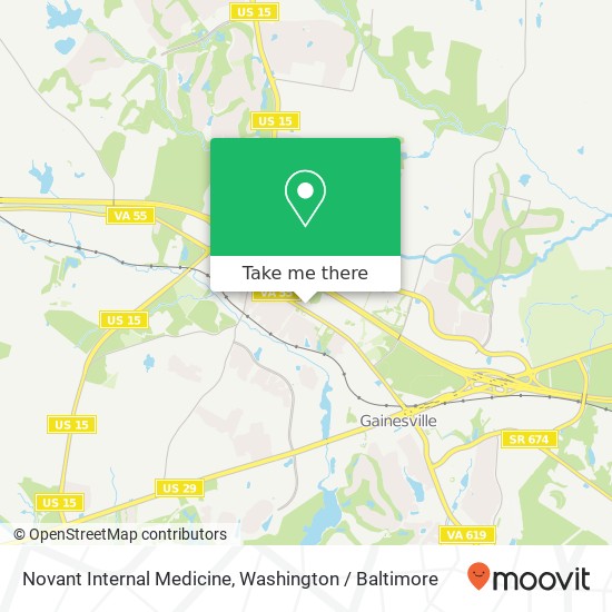 Novant Internal Medicine map