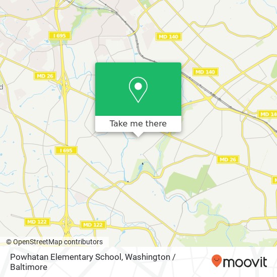Mapa de Powhatan Elementary School