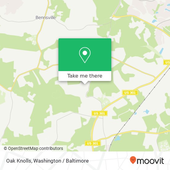 Oak Knolls map