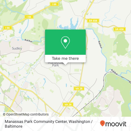 Manassas Park Community Center map