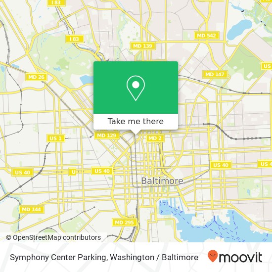 Mapa de Symphony Center Parking