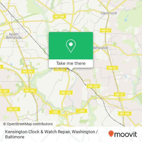 Mapa de Kensington Clock & Watch Repair