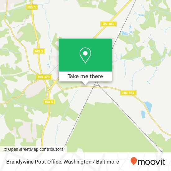 Brandywine Post Office map