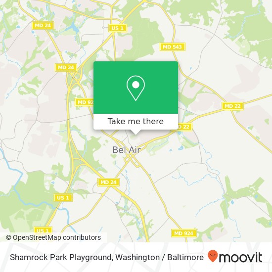 Shamrock Park Playground map