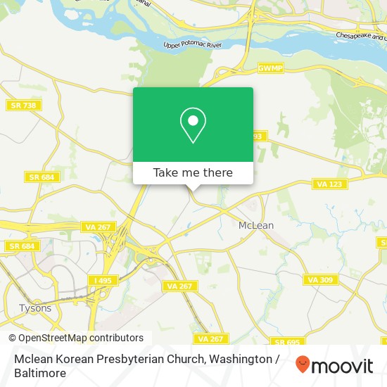 Mapa de Mclean Korean Presbyterian Church