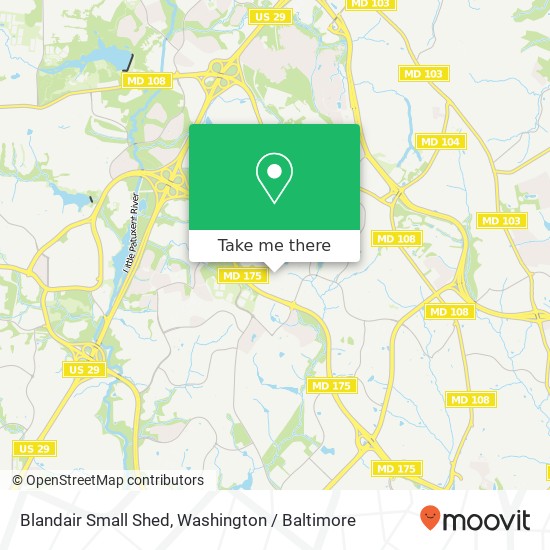 Mapa de Blandair Small Shed