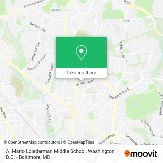 A. Mario Loiederman Middle School map