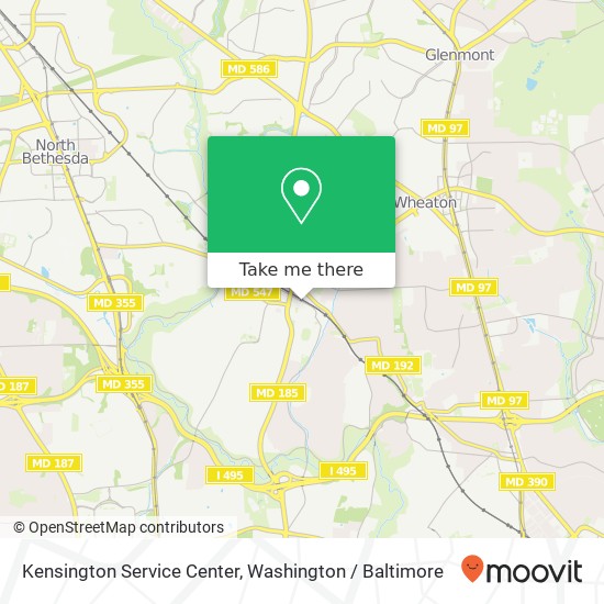 Kensington Service Center map