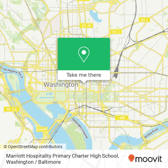Mapa de Marriott Hospitality Primary Charter High School