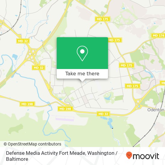 Mapa de Defense Media Activity Fort Meade