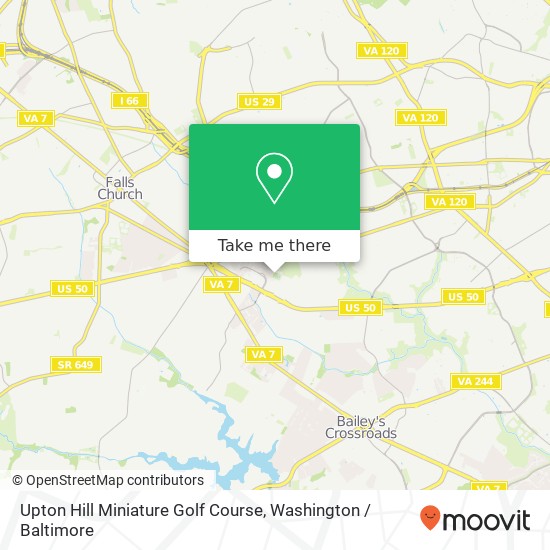 Mapa de Upton Hill Miniature Golf Course
