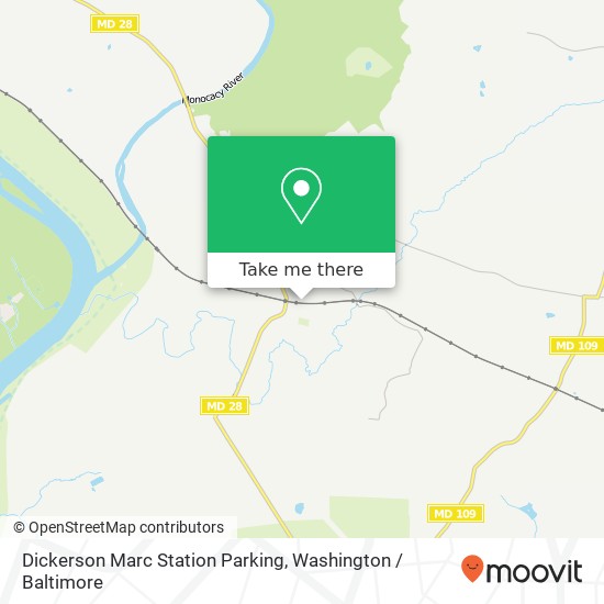Mapa de Dickerson Marc Station Parking