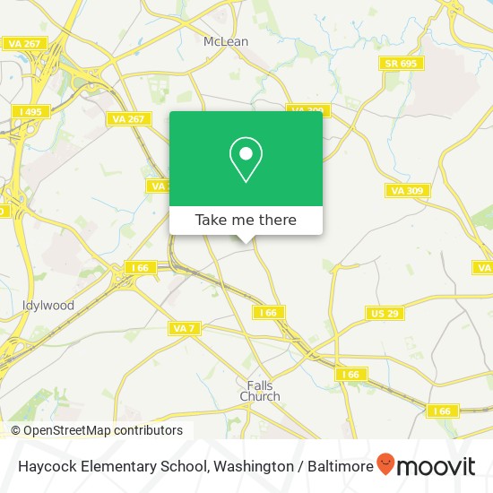 Haycock Elementary School map