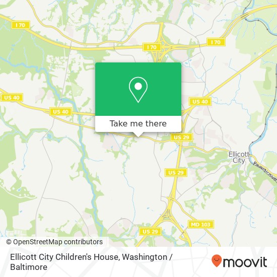 Mapa de Ellicott City Children's House