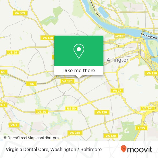 Virginia Dental Care map