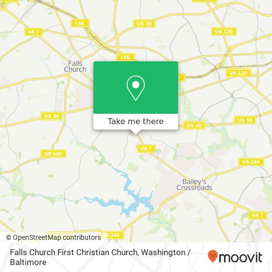 Mapa de Falls Church First Christian Church