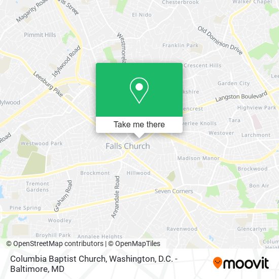 Mapa de Columbia Baptist Church