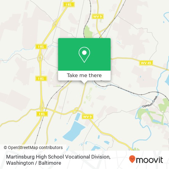 Mapa de Martinsburg High School Vocational Division