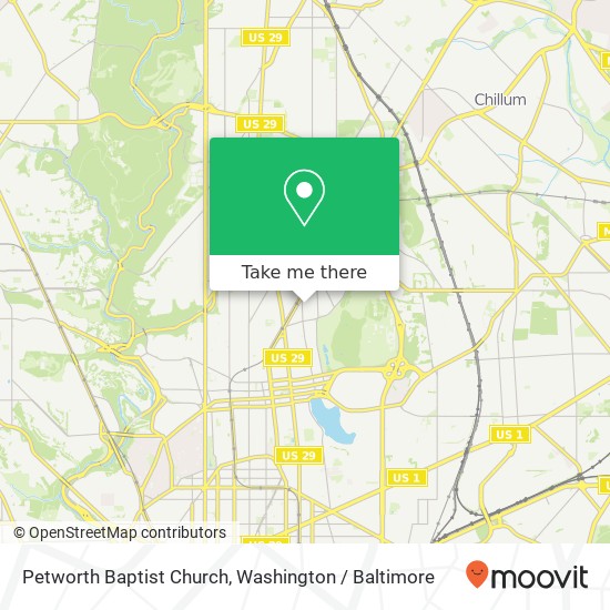 Petworth Baptist Church map