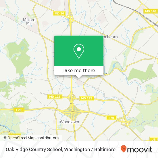 Oak Ridge Country School map