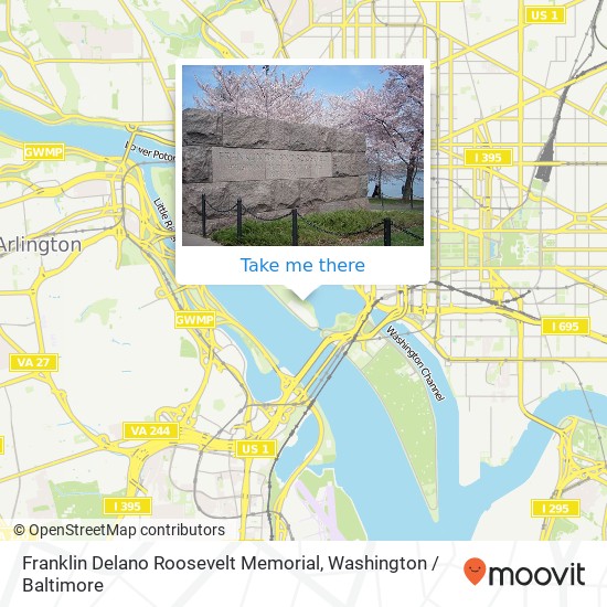 Franklin Delano Roosevelt Memorial map