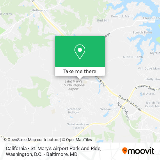 California - St. Mary's Airport Park And Ride map