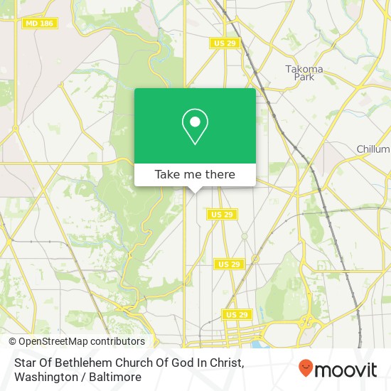 Star Of Bethlehem Church Of God In Christ map