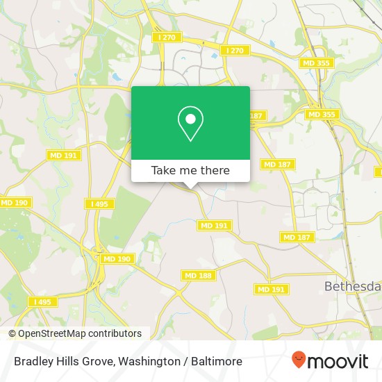 Mapa de Bradley Hills Grove