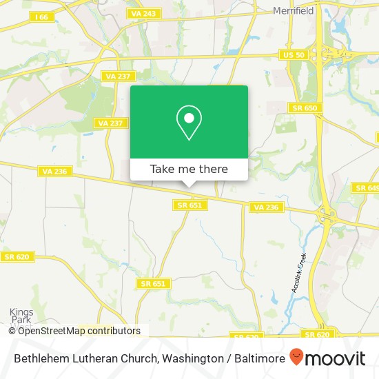 Mapa de Bethlehem Lutheran Church