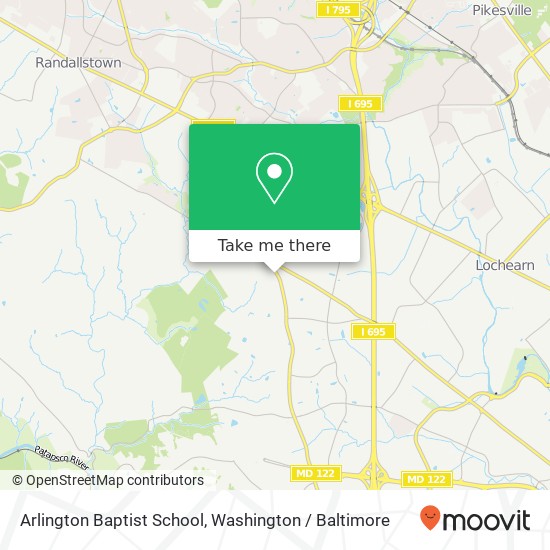 Arlington Baptist School map