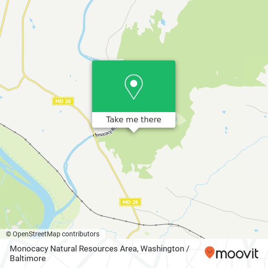 Mapa de Monocacy Natural Resources Area