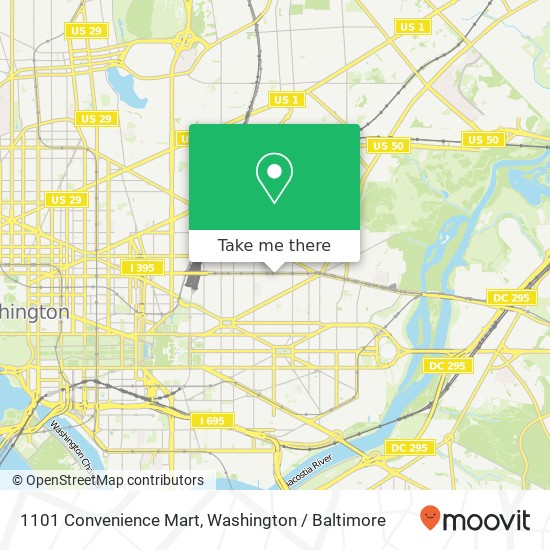 Mapa de 1101 Convenience Mart