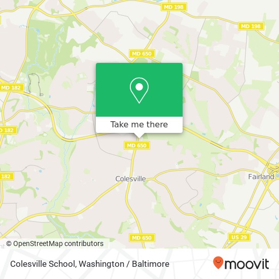 Colesville School map