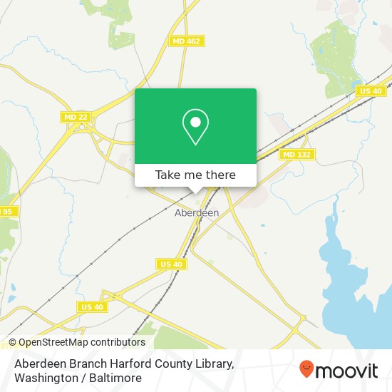 Aberdeen Branch Harford County Library map