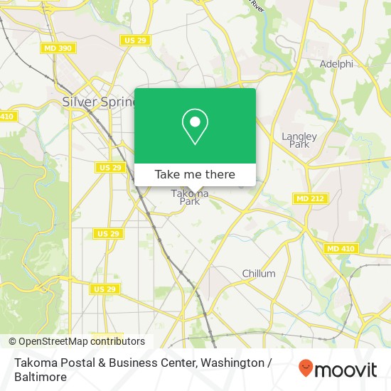 Mapa de Takoma Postal & Business Center