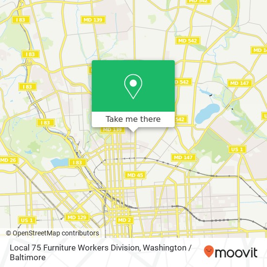 Local 75 Furniture Workers Division map