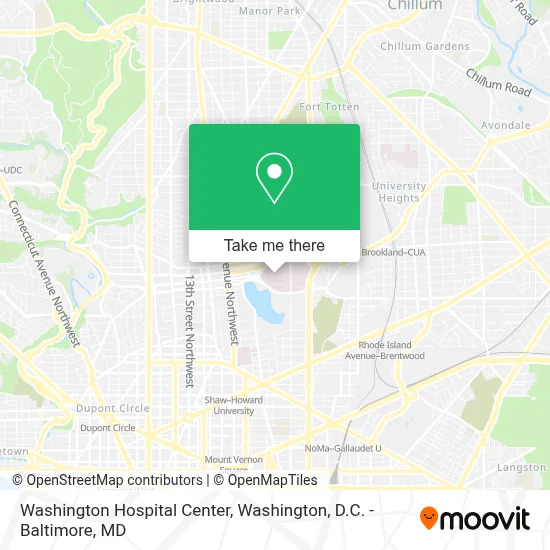 Washington Hospital Center map