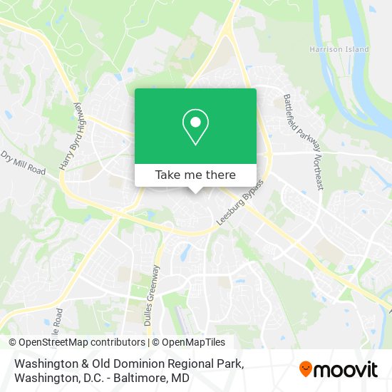 Washington & Old Dominion Regional Park map