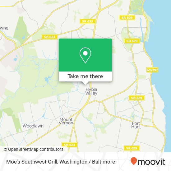 Mapa de Moe's Southwest Grill