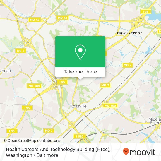 Mapa de Health Careers And Technology Building (Htec)